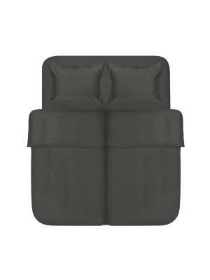 Постільна білизна сатин Lotus Home - Dakota Modern антрацит сімейний
