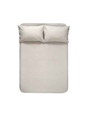 Простирадло з наволочками Lotus Home Washed Cotton - Kahve-bej 260*280