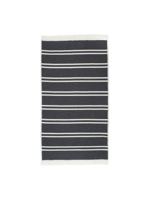 Килим Lotus Home - Infinity Stripe антрацит двосторонній 80*150