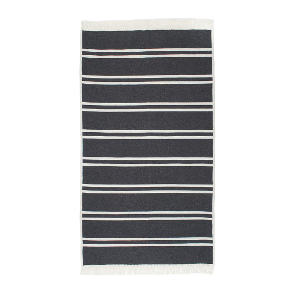 Килим Lotus Home - Infinity Stripe антрацит двосторонній 80*150