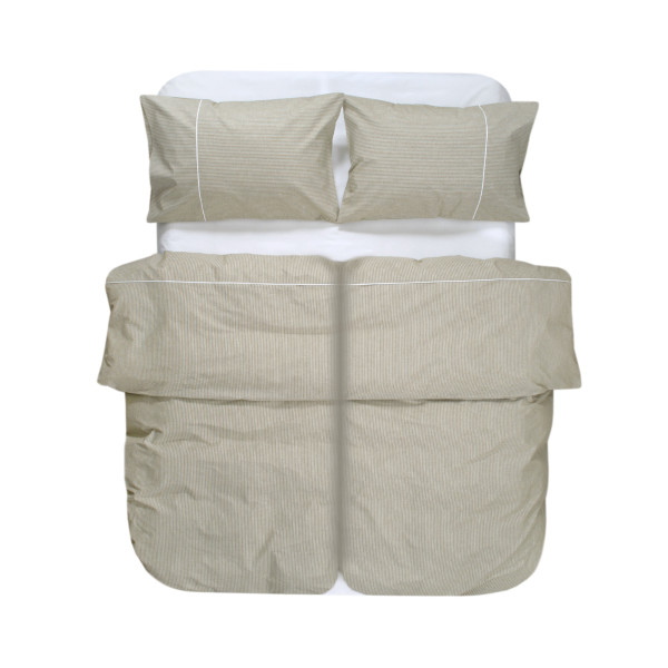 Постільна білизна Lotus Home - Premium Percale Stripe хакі сімейний