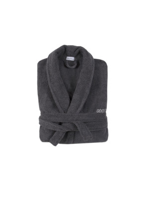 Халат махровий unisex Lotus Home - Basic Soft private line графіт 3XL