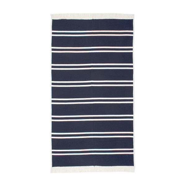 Килим Lotus Home - Infinity Stripe темно-синій двосторонній 80*150