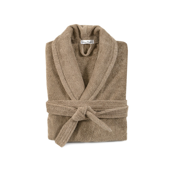 Халат махровий unisex Lotus Home - Basic New Line бежевий M