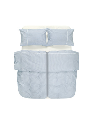 Постільна білизна Lotus Home - Premium Percale Stripe блакитний сімейний