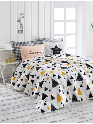 Покривало піке Lotus Home Perfect - Golden star жовтий 200*235