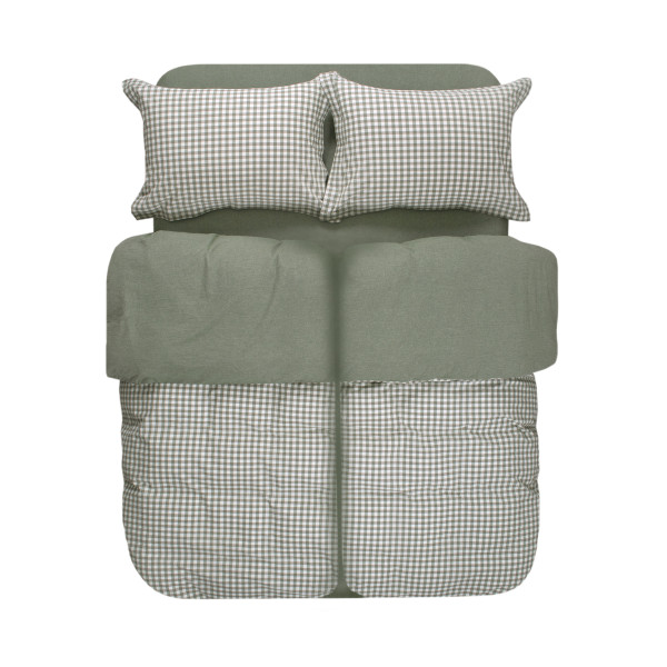 Постільна білизна Lotus Home - Checked Gingham оливковий сімейний Постільна білизна Lotus Home - Checked Gingham оливковий сімейний