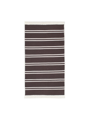 Килим Lotus Home - Infinity Stripe коричневий двосторонній 80*150