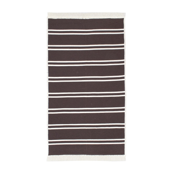 Килим Lotus Home - Infinity Stripe коричневий двосторонній 80*150
