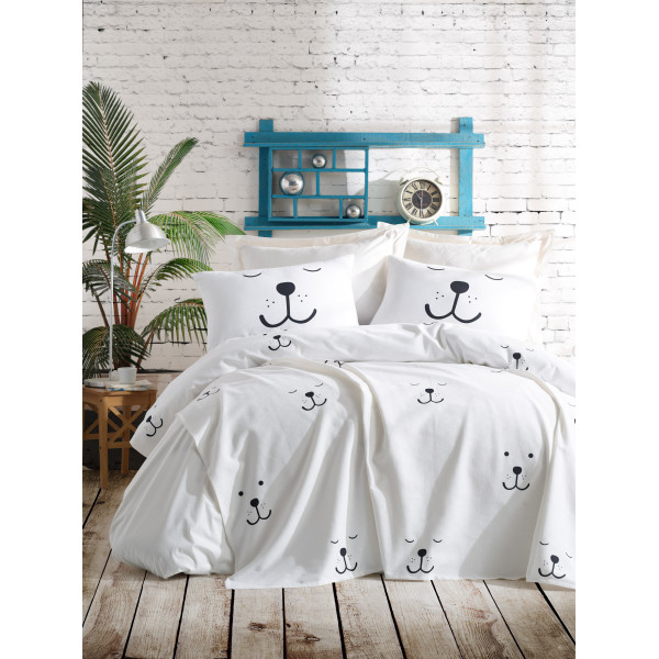 Покривало піке Lotus Home Perfect - In Love білий 160*235 Покривало піке Lotus Home Perfect - In Love білий 160*235