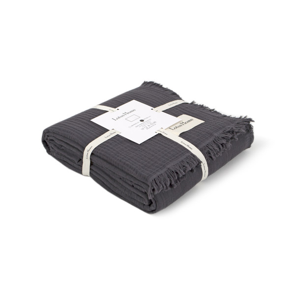 Покривало Lotus Home - Napa muslin anthracite 200*220