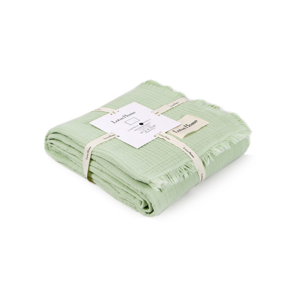 Покривало Lotus Home - Napa muslin pistachio 200*220