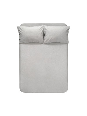 Простирадло з наволочками Lotus Home Washed Cotton - Light antracite 270*270
