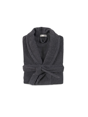 Халат махровий unisex Lotus Home - Basic New Line антрацит 2XL