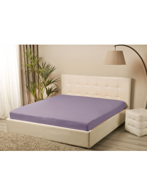 Простирадло трикотажне на резинці Iris Home - Ліловий 160*200+25