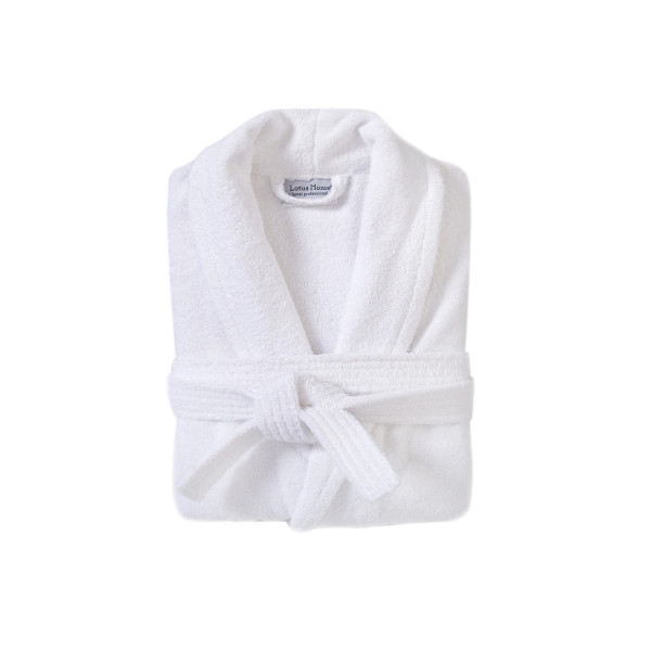 Халат махровий unisex Lotus Home - Basic Line white L