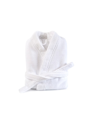Халат-кімоно unisex Lotus Home - Bold Microcotton white махровий XL
