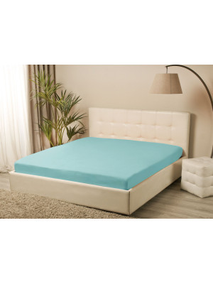 Простирадло трикотажне на резинці Iris Home - Бірюзовий 160*200+25