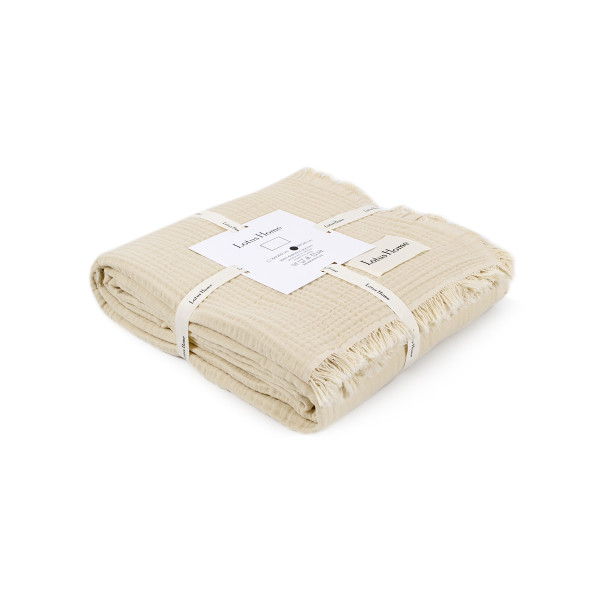 Покривало Lotus Home - Napa muslin beige 200*220