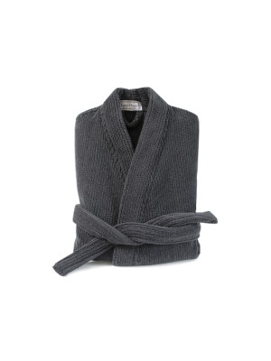 Халат-кімоно unisex Lotus Home - Bold Microcotton antrasit махровий S