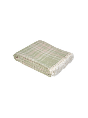 Покривало Lotus Home - Checked Caledonia м'ятний 190*225
