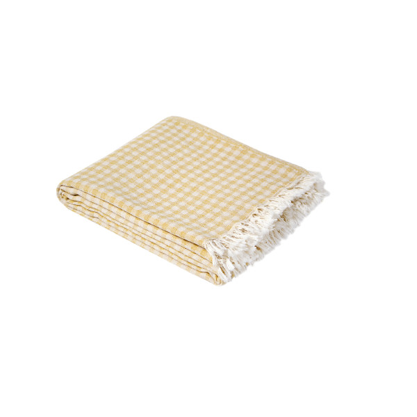 Покривало Lotus Home - Checked Gingham жовтий 190*225