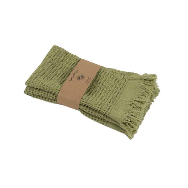Набір рушників Lotus Home - Rius olive оливковий 30*50 (3 од.)