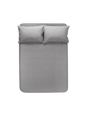 Простирадло з наволочками Lotus Home Washed Cotton - Antracite 260*280