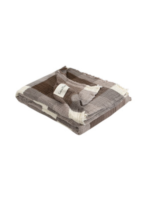 Покривало Lotus Home - Lucca muslin коричневий 200*240