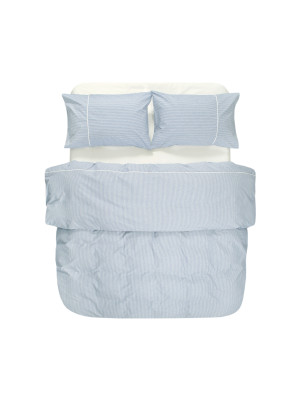Постільна білизна Lotus Home - Premium Percale Stripe блакитний євро