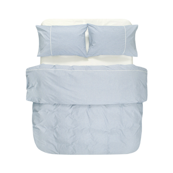 Постільна білизна Lotus Home - Premium Percale Stripe блакитний євро Постільна білизна Lotus Home - Premium Percale Stripe блакитний євро