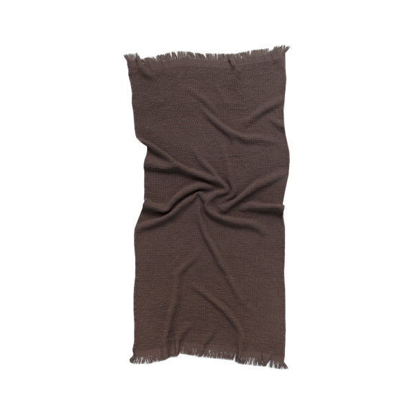 Рушник Lotus Home - Rius dark brown темно-коричневий 90*170