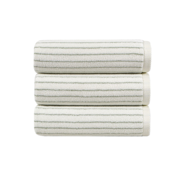 Рушник Lotus Home Готель Premium - Microcotton Stripe Ecru-Sage 90*150 550 г/м²