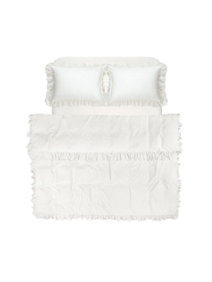 Постільна білизна Lotus Home Washed cotton - Kansas fly молочний євро