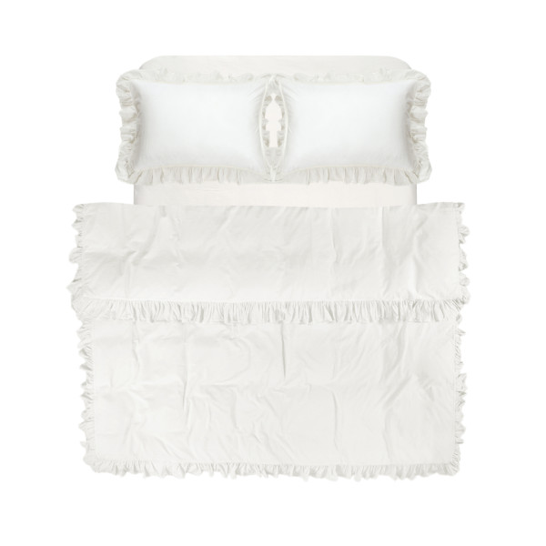 Постільна білизна Lotus Home Washed cotton - Kansas fly молочний євро Постільна білизна Lotus Home Washed cotton - Kansas fly молочний євро