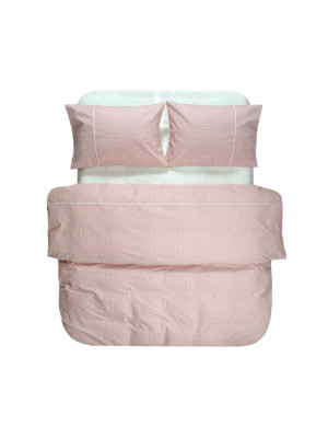 Постільна білизна Lotus Home - Premium Percale Stripe рожевий євро