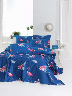 Покривало піке Lotus Home Perfect - Flamingo блакитний 160*235