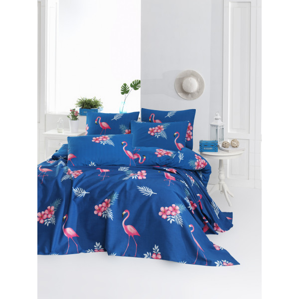 Покривало піке Lotus Home Perfect - Flamingo блакитний 160*235 Покривало піке Lotus Home Perfect - Flamingo блакитний 160*235