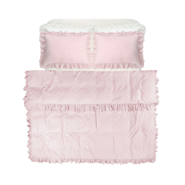 Постільна білизна Lotus Home Washed cotton - Kansas fly plus рожевий євро