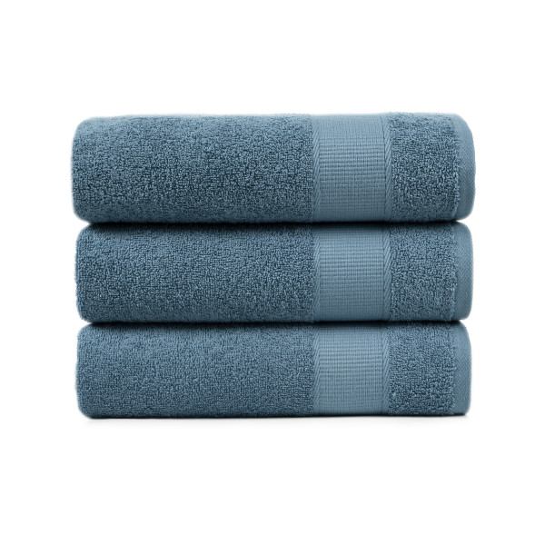 Рушник махровий Lotus Home - Dena navy сіро-синій 50*90