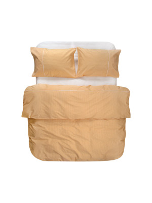 Постільна білизна Lotus Home - Premium Percale Stripe жовтогарячий євро
