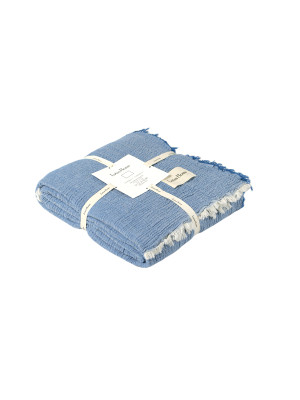 Покривало Lotus Home - Larna muslin blue 200*220