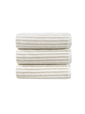 Рушник Lotus Home Готель Premium - Microcotton Stripe Ecru-Kahve 90*150 550 г/м²